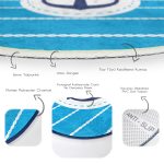 - RealHomes Dijital Baskılı Kaymaz Tabanlı Comfort Yuvarlak Halı - Realhomes  Mavi Zeminde Çapa Desenli Dijital Baskılı Modern Lacivert Outdoor Yıkanabilir Kaymaz Tabanlı Yuvarlak Halı Realhomes