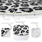 - RealHomes Dijital Baskılı Kaymaz Tabanlı Comfort Yuvarlak Halı - Realhomes  Gri Zeminde Geometrik Çizim Dijital Baskılı Modern Siyah Ofis Yıkanabilir Kaymaz Tabanlı Yuvarlak Halı Realhomes