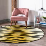 - RealHomes Dijital Baskılı Kaymaz Tabanlı Comfort Yuvarlak Halı - Realhomes  Renkli Zeminde Gold Detaylı Geometrik Çizimli Dijital Baskılı Modern Salon ve Oturma Odası Kaymaz Tabanlı Yuvarlak Halı Realhomes