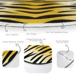 - RealHomes Dijital Baskılı Kaymaz Tabanlı Comfort Yuvarlak Halı - Realhomes  Renkli Zeminde Gold Detaylı Geometrik Çizimli Dijital Baskılı Modern Salon ve Oturma Odası Kaymaz Tabanlı Yuvarlak Halı Realhomes