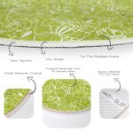 - RealHomes Dijital Baskılı Kaymaz Tabanlı Comfort Yuvarlak Halı - Realhomes  Renkli Zeminde Onedraw Çizimli Çiçek Desenli Dijital Baskılı Modern Yeşil Koridor ve Antre Yıkanabilir Kaymaz Tabanlı Yuvarlak Halı Realhomes