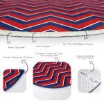 - RealHomes Dijital Baskılı Kaymaz Tabanlı Comfort Yuvarlak Halı - Realhomes  Lacivert Zeminde Bordo Renkli Geometrik Çizimli Dijital Baskılı Modern Koridor ve Antre Kaymaz Tabanlı Yuvarlak Halı Realhomes