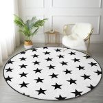 - RealHomes Dijital Baskılı Kaymaz Tabanlı Comfort Yuvarlak Halı - Realhomes  Realhomes Modern Yıldız Desenli Dijital Baskılı Siyah Mutfak Yıkanabilir Kaymaz Tabanlı Yuvarlak Halı Realhomes