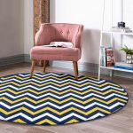 - RealHomes Dijital Baskılı Kaymaz Tabanlı Comfort Yuvarlak Halı - Realhomes  Beyaz Zeminde Renkli Geometrik Desenli Dijital Baskılı Modern Gold Koridor ve Antre Yıkanabilir Kaymaz Tabanlı Yuvarlak Halı Realhomes