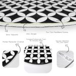 - RealHomes Dijital Baskılı Kaymaz Tabanlı Comfort Yuvarlak Halı - Realhomes  Realhomes Dairesel Geometrik Motifli Dijital Baskılı Siyah Mutfak Yıkanabilir Kaymaz Tabanlı Yuvarlak Halı Realhomes