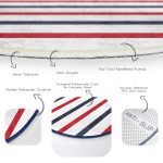 - RealHomes Dijital Baskılı Kaymaz Tabanlı Comfort Yuvarlak Halı - Realhomes  Beyaz Zeminde Renkli Çizgili Dijital Baskılı Modern Bordo Koridor ve Antre Yıkanabilir Kaymaz Tabanlı Yuvarlak Halı Realhomes