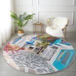 - RealHomes Dijital Baskılı Kaymaz Tabanlı Comfort Yuvarlak Halı - Realhomes Realhomes Çiçek Temalı Dijital Baskılı Renkli Outdoor Yıkanabilir Kaymaz Tabanlı Yuvarlak Kadife Halı Realhomes