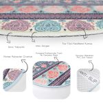 - RealHomes Dijital Baskılı Kaymaz Tabanlı Comfort Yuvarlak Halı - Realhomes  Modern Fil Desen Dijital Baskılı Renkli Salon ve Oturma Odası Yıkanabilir Kaymaz Tabanlı Yuvarlak Halı Realhomes