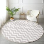 - RealHomes Dijital Baskılı Kaymaz Tabanlı Comfort Yuvarlak Halı - Realhomes  Realhomes Dijital Baskılı Vizon Zikzak Desenli Krem Mutfak Yıkanabilir Kaymaz Tabanlı Yuvarlak Kadife Halı Realhomes