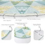 - RealHomes Dijital Baskılı Kaymaz Tabanlı Comfort Yuvarlak Halı - Realhomes  Renkli Zeminde Geometrik Desenli Palmiyeler Dijital Baskılı Modern Pembe Mutfak Yıkanabilir Kaymaz Tabanlı Yuvarlak Halı Realhomes