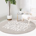 - RealHomes Dijital Baskılı Kaymaz Tabanlı Comfort Yuvarlak Halı - Realhomes  Realhomes Home Sweet Dijital Baskılı Krem Mutfak Yıkanabilir Kaymaz Tabanlı Yuvarlak Kadife Halı Realhomes