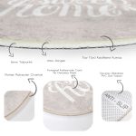 - RealHomes Dijital Baskılı Kaymaz Tabanlı Comfort Yuvarlak Halı - Realhomes  Realhomes Home Sweet Dijital Baskılı Krem Mutfak Yıkanabilir Kaymaz Tabanlı Yuvarlak Kadife Halı Realhomes