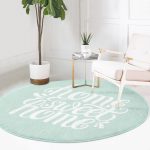 - RealHomes Dijital Baskılı Kaymaz Tabanlı Comfort Yuvarlak Halı - Realhomes Realhomes Home Sweet Dijital Baskılı Yeşil Mutfak Yıkanabilir Kaymaz Tabanlı Yuvarlak Kadife Halı Realhomes