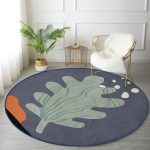 - RealHomes Dijital Baskılı Kaymaz Tabanlı Comfort Yuvarlak Halı - Realhomes  Pastel Zeminde Çiçek Desenli Dijital Baskılı Modern Renkli Salon ve Oturma Odası Yıkanabilir Kaymaz Tabanlı Yuvarlak Halı Realhomes