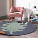 - RealHomes Dijital Baskılı Kaymaz Tabanlı Comfort Yuvarlak Halı - Realhomes  Pastel Zeminde Çiçek Desenli Dijital Baskılı Modern Renkli Salon ve Oturma Odası Yıkanabilir Kaymaz Tabanlı Yuvarlak Halı Realhomes