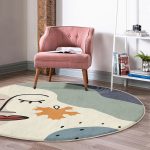 - RealHomes Dijital Baskılı Kaymaz Tabanlı Comfort Yuvarlak Halı - Realhomes  Pastel Zeminde Onedraw Çizimli Bayan Silüeti Dijital Baskılı Modern Renkli Salon ve Oturma Odası Kaymaz Tabanlı Yuvarlak Halı Realhomes