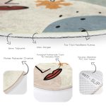 - RealHomes Dijital Baskılı Kaymaz Tabanlı Comfort Yuvarlak Halı - Realhomes  Pastel Zeminde Onedraw Çizimli Bayan Silüeti Dijital Baskılı Modern Renkli Salon ve Oturma Odası Kaymaz Tabanlı Yuvarlak Halı Realhomes