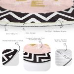 - RealHomes Dijital Baskılı Kaymaz Tabanlı Comfort Yuvarlak Halı - Realhomes  Siyah Zeminde Geometrik Zikzak Desenli Love Yazılı Dijital Baskılı Modern Pembe Banyo Yıkanabilir Kaymaz Tabanlı Yuvarlak Halı Realhomes