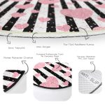 - RealHomes Dijital Baskılı Kaymaz Tabanlı Comfort Yuvarlak Halı - Realhomes Beyaz Zeminde Renkli Kalp Desenli Dijital Baskılı Modern Pembe Yatak Odası Yıkanabilir Kaymaz Tabanlı Yuvarlak Halı Realhomes