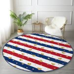 - RealHomes Dijital Baskılı Kaymaz Tabanlı Comfort Yuvarlak Halı - Realhomes Beyaz Zeminde Gold Detaylı Kalp Desenli Dijital Baskılı Modern Renkli Banyo Yıkanabilir Kaymaz Tabanlı Yuvarlak Halı Realhomes