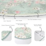 - RealHomes Dijital Baskılı Kaymaz Tabanlı Comfort Yuvarlak Halı - Realhomes  Renkli Zeminde Çiçek Desenli Dijital Baskılı Modern Salon ve Oturma Odası Yıkanabilir Kaymaz Tabanlı Yuvarlak Halı Realhomes