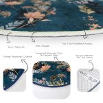 - RealHomes Dijital Baskılı Kaymaz Tabanlı Comfort Yuvarlak Halı - Realhomes  Renkli Zeminde Çiçek Desenli Dijital Baskılı Modern Outdoor Yıkanabilir Kaymaz Tabanlı Yuvarlak Halı Realhomes