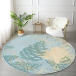 - RealHomes Dijital Baskılı Kaymaz Tabanlı Comfort Yuvarlak Halı - Realhomes  Renkli Zeminde Gold Detaylı Mermer Desenli Dijital Baskılı Modern Lacivert Salon ve Oturma Odası Kaymaz Tabanlı Yuvarlak Halı Realhomes