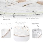 - RealHomes Dijital Baskılı Kaymaz Tabanlı Comfort Yuvarlak Halı - Realhomes  Beyaz Zeminde Çiçek Desenli Dijital Baskılı Modern Krem Koridor ve Antre Yıkanabilir Kaymaz Tabanlı Yuvarlak Halı Realhomes