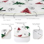 - RealHomes Dijital Baskılı Kaymaz Tabanlı Comfort Yuvarlak Halı - Realhomes  Beyaz Zeminde Ekoseli Çam Ağacı Desenli Dijital Baskılı Modern Bordo Koridor ve Antre Yıkanabilir Kaymaz Tabanlı Yuvarlak Halı Realhomes