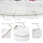 - RealHomes Dijital Baskılı Kaymaz Tabanlı Comfort Yuvarlak Halı - Realhomes  Beyaz Zeminde Ekoseli Çam Ağacı Desenli Dijital Baskılı Modern Renkli Balkon Yıkanabilir Kaymaz Tabanlı Yuvarlak Halı Realhomes