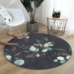 - RealHomes Dijital Baskılı Kaymaz Tabanlı Comfort Yuvarlak Halı - Realhomes  Pastel Zeminde Renkli Çiçek Desenli Dijital Baskılı Modern Salon ve Oturma Odası Yıkanabilir Kaymaz Tabanlı Yuvarlak Halı Realhomes
