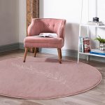 - RealHomes Dijital Baskılı Kaymaz Tabanlı Comfort Yuvarlak Halı - Realhomes  Renkli Zeminde Yaprak Desenli Dijital Baskılı Modern Turuncu Salon ve Oturma Odası Yıkanabilir Kaymaz Tabanlı Yuvarlak Halı Realhomes