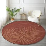 - RealHomes Dijital Baskılı Kaymaz Tabanlı Comfort Yuvarlak Halı - Realhomes  Renkli Zeminde Onedraw Çizimli Bayan Silüeti Dijital Baskılı Modern Kahverengi Salon ve Oturma Odası Kaymaz Tabanlı Yuvarlak Halı Realhomes