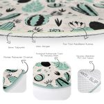 - RealHomes Dijital Baskılı Kaymaz Tabanlı Comfort Yuvarlak Halı - Realhomes  Renkli Zeminde Kaktüs Desenli Dijital Baskılı Modern Yeşil Koridor ve Antre Yıkanabilir Kaymaz Tabanlı Yuvarlak Halı Realhomes