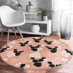 - RealHomes Dijital Baskılı Kaymaz Tabanlı Comfort Yuvarlak Halı - Realhomes  Renkli Zeminde Yaprak Desenli Dijital Baskılı Modern Turuncu Koridor ve Antre Yıkanabilir Kaymaz Tabanlı Yuvarlak Halı Realhomes