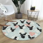 - RealHomes Dijital Baskılı Kaymaz Tabanlı Comfort Yuvarlak Halı - Realhomes  Renkli Zeminde Yaprak Desenli Dijital Baskılı Modern Koridor ve Antre Yıkanabilir Kaymaz Tabanlı Yuvarlak Halı Realhomes