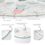 - RealHomes Dijital Baskılı Kaymaz Tabanlı Comfort Yuvarlak Halı - Realhomes  Beyaz Zeminde Kaktüs Desenli Dijital Baskılı Modern Pembe Çocuk ve Genç Odası Yıkanabilir Kaymaz Tabanlı Yuvarlak Halı Realhomes