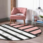 - RealHomes Dijital Baskılı Kaymaz Tabanlı Comfort Yuvarlak Halı - Realhomes Renkli Geometrik Desenli Mermer Motifli Dijital Baskılı Modern Pembe Banyo Yıkanabilir Kaymaz Tabanlı Yuvarlak Halı Realhomes