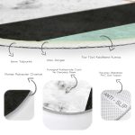 - RealHomes Dijital Baskılı Kaymaz Tabanlı Comfort Yuvarlak Halı - Realhomes Renkli Geometrik Desenli Mermer Motifli Dijital Baskılı Modern Banyo Yıkanabilir Kaymaz Tabanlı Yuvarlak Halı Realhomes