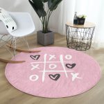 - RealHomes Dijital Baskılı Kaymaz Tabanlı Comfort Yuvarlak Halı - Realhomes  Sevgililer Günü Temalı Özel Tasarım Dijital Baskılı Modern Pembe Çocuk ve Genç Odası Yıkanabilir Kaymaz Tabanlı Yuvarlak Halı Realhomes