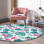 - RealHomes Dijital Baskılı Kaymaz Tabanlı Comfort Yuvarlak Halı - Realhomes  Realhomes Modern Yaprak Desenli Dijital Baskılı Yeşil Banyo Yıkanabilir Kaymaz Tabanlı Yuvarlak Halı Realhomes