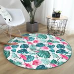 - RealHomes Dijital Baskılı Kaymaz Tabanlı Comfort Yuvarlak Halı - Realhomes  Realhomes Modern Yaprak Desenli Dijital Baskılı Yeşil Banyo Yıkanabilir Kaymaz Tabanlı Yuvarlak Halı Realhomes