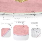 - RealHomes Dijital Baskılı Kaymaz Tabanlı Comfort Yuvarlak Halı - Realhomes  Sevgililer Günü Temalı Özel Tasarım Dijital Baskılı Modern Pembe Çocuk ve Genç Odası Yıkanabilir Kaymaz Tabanlı Yuvarlak Halı Realhomes