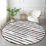 - RealHomes Dijital Baskılı Kaymaz Tabanlı Comfort Yuvarlak Halı - Realhomes  Sevgililer Günü Temalı Özel Tasarım Dijital Baskılı Modern Pembe Koridor ve Antre Yıkanabilir Kaymaz Tabanlı Yuvarlak Halı Realhomes