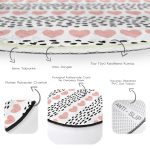 - RealHomes Dijital Baskılı Kaymaz Tabanlı Comfort Yuvarlak Halı - Realhomes  Sevgililer Günü Temalı Özel Tasarım Dijital Baskılı Modern Pembe Koridor ve Antre Yıkanabilir Kaymaz Tabanlı Yuvarlak Halı Realhomes