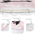 - RealHomes Dijital Baskılı Kaymaz Tabanlı Comfort Yuvarlak Halı - Realhomes Sevgililer Günü Temalı Özel Tasarım Dijital Baskılı Modern Pembe Yatak Odası Yıkanabilir Kaymaz Tabanlı Yuvarlak Halı Realhomes