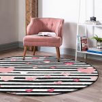 - RealHomes Dijital Baskılı Kaymaz Tabanlı Comfort Yuvarlak Halı - Realhomes  Sevgililer Günü Temalı Özel Tasarım Dijital Baskılı Modern Pembe Yatak Odası Yıkanabilir Kaymaz Tabanlı Yuvarlak Halı Realhomes