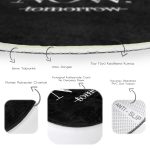 Siyah Zeminde Mermer Motifli NOW Yazılı Modern Salon ve Oturma Odası Yıkanabilir Kaymaz Tabanlı Yuvarlak Halı Realhomes