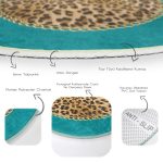 - RealHomes Dijital Baskılı Kaymaz Tabanlı Comfort Yuvarlak Halı - Realhomes  Leopar Desenli Dijital Baskılı Modern Renkli Salon ve Oturma Odası Yıkanabilir Kaymaz Tabanlı Yuvarlak Halı Realhomes