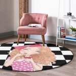 - RealHomes Dijital Baskılı Kaymaz Tabanlı Comfort Yuvarlak Halı - Realhomes Dama Zeminli Pancakeli Kız Desenli Dijital Baskılı Modern Pembe Çocuk ve Genç Odası Yıkanabilir Kaymaz Tabanlı Yuvarlak Halı Realhomes